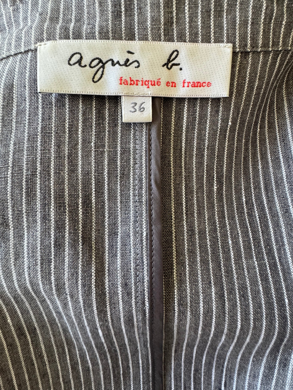 Agnès b. Linen Pinstripe Trouser Suit