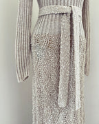 Pallas 1970s Original Hand-Loomed Irish Linen Maxi Dress