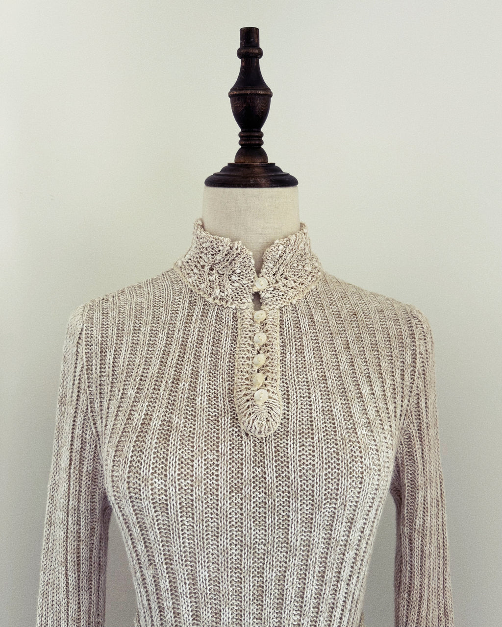 Pallas 1970s Original Hand-Loomed Irish Linen Maxi Dress