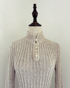 Pallas 1970s Original Hand-Loomed Irish Linen Maxi Dress