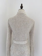 Pallas 1970s Original Hand-Loomed Irish Linen Maxi Dress
