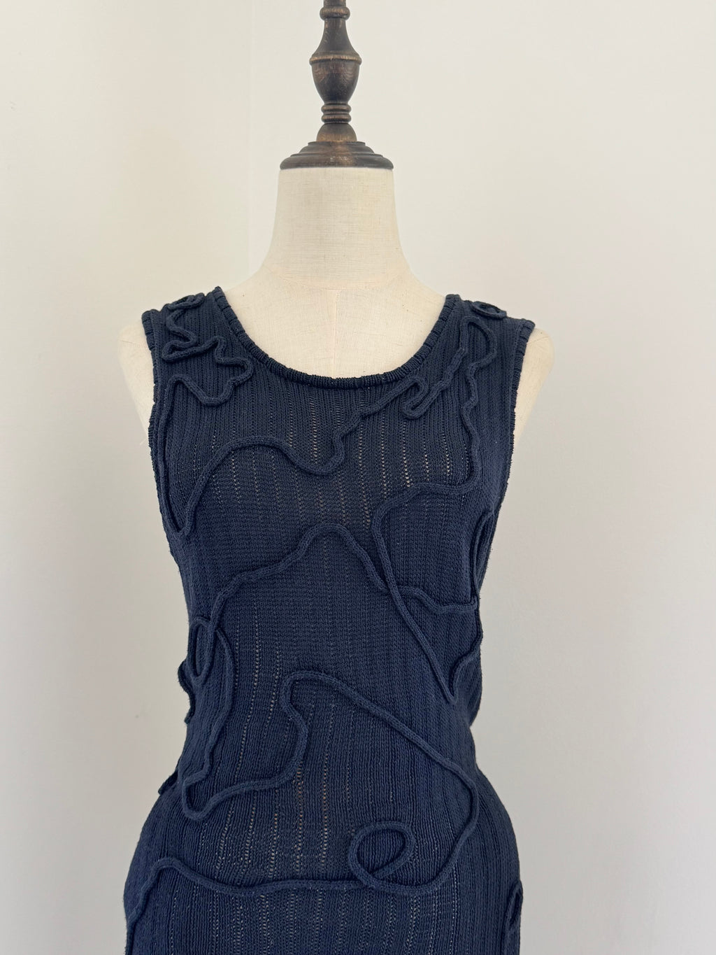 Joe Casely-Hayford Corded-Appliqué Knit Dress | Circa 1989