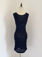 Joe Casely-Hayford Corded-Appliqué Knit Dress | Circa 1989