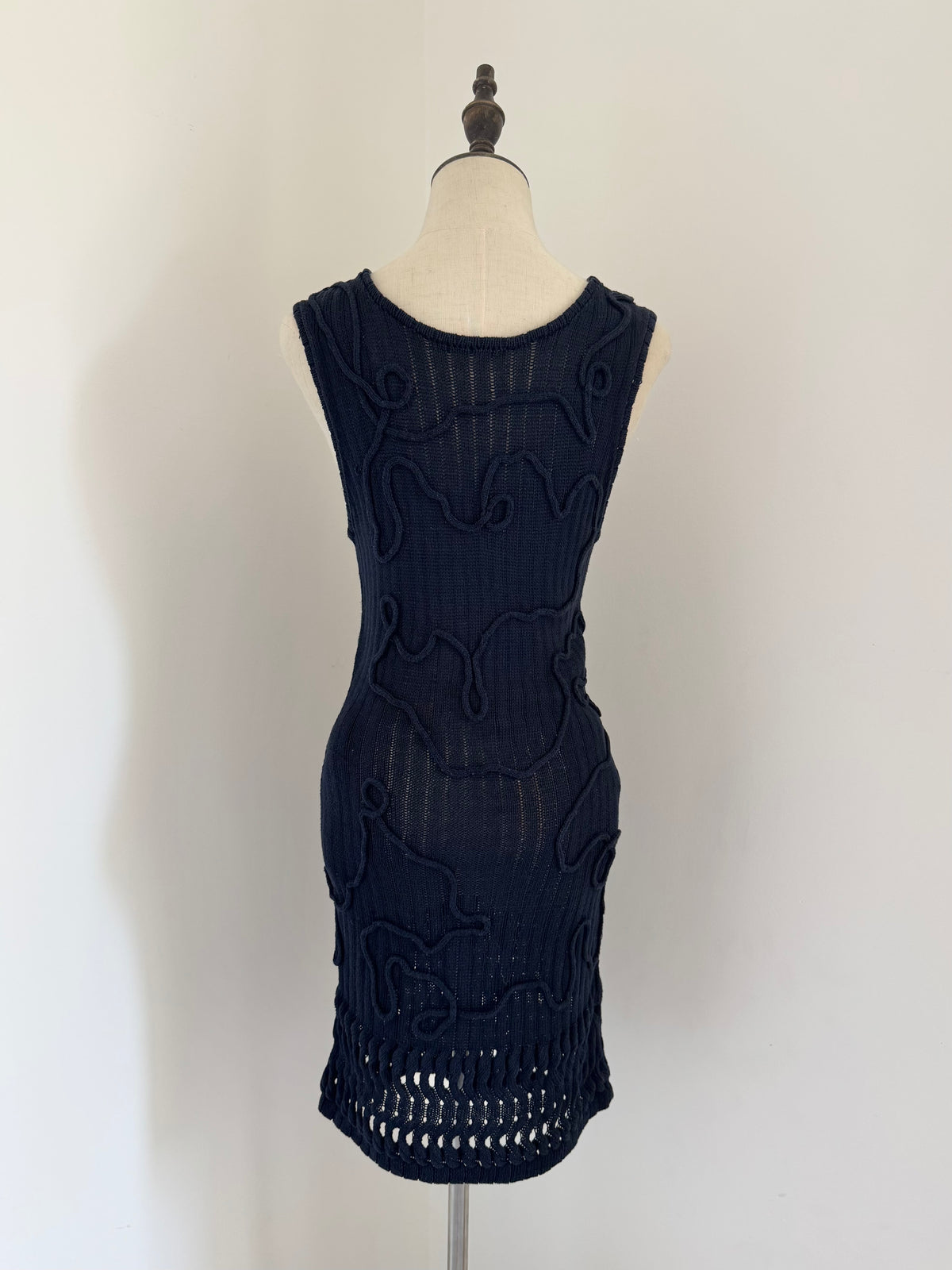 Joe Casely-Hayford Corded-Appliqué Knit Dress | Circa 1989