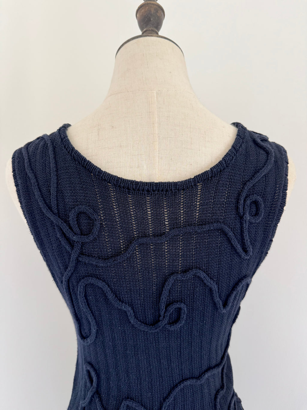 Joe Casely-Hayford Corded-Appliqué Knit Dress | Circa 1989