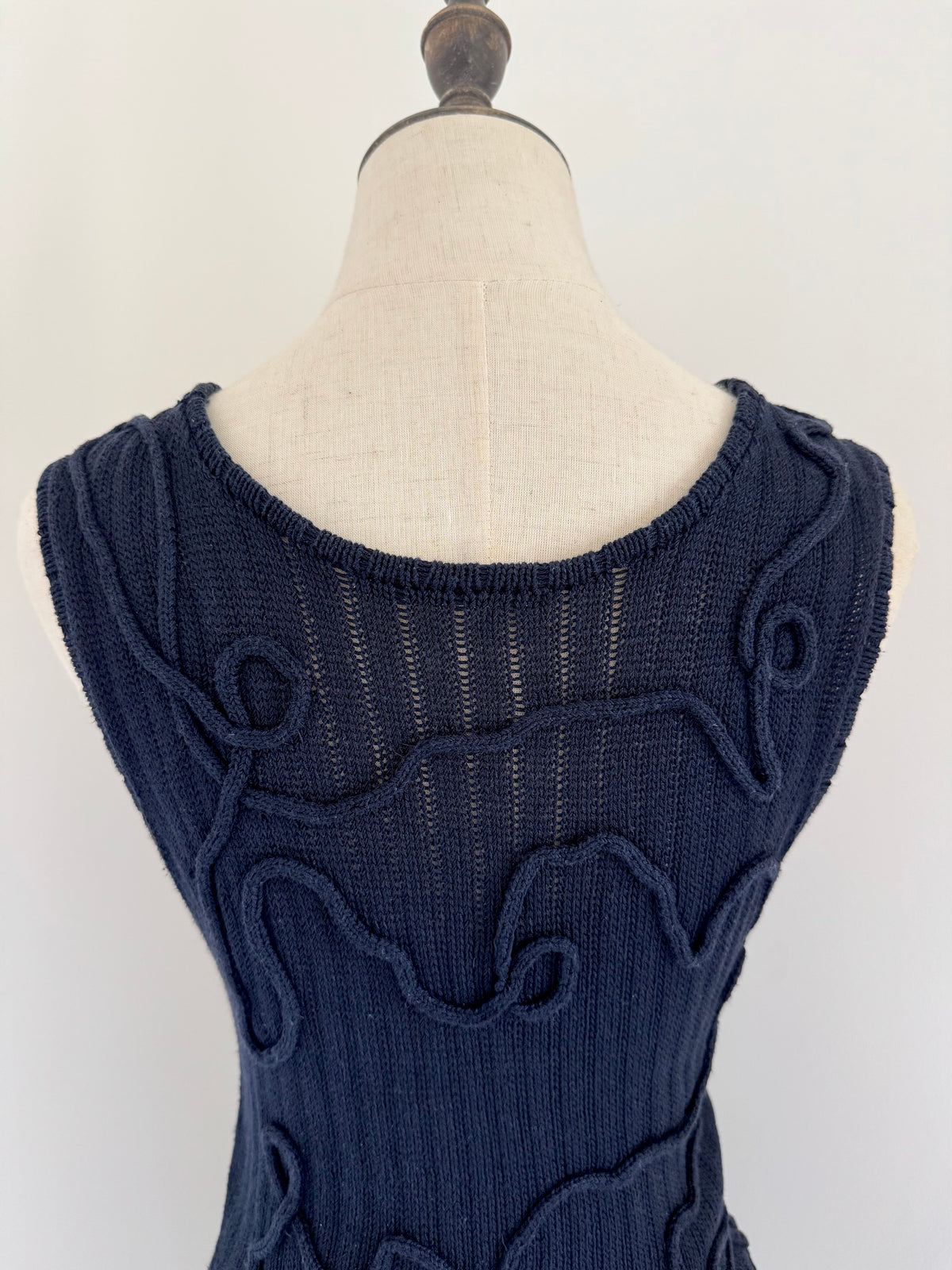 Joe Casely-Hayford Corded-Appliqué Knit Dress | Circa 1989