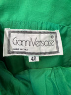Gianni Versace Strapless Tiered Linen Dress | Circa 1989