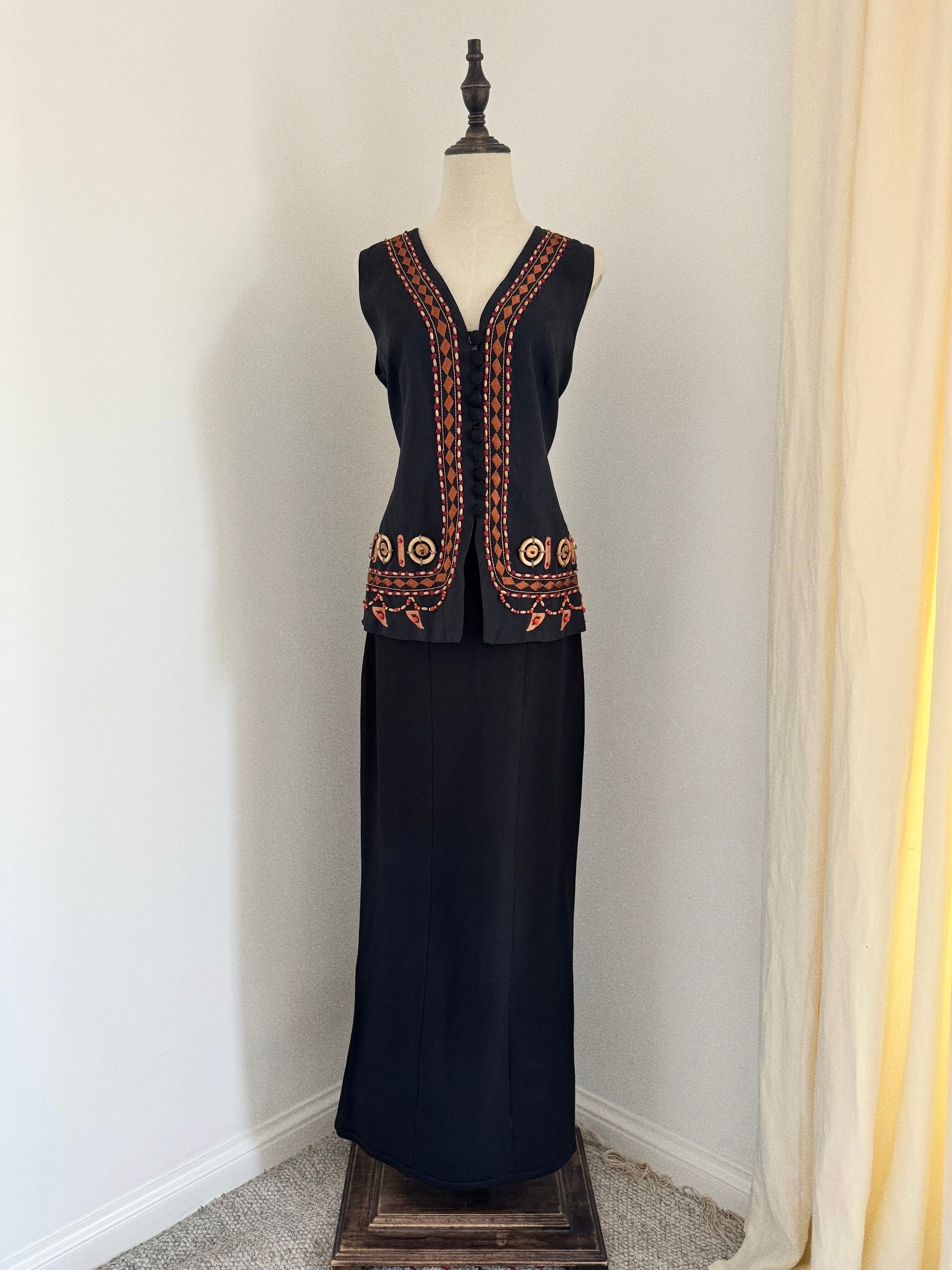 1993 Byblos Runway Embellished Waistcoat