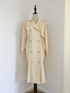 Maria Testa Late 1980s Silk Trench Coat