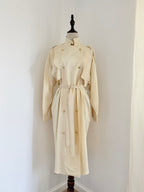 Maria Testa Late 1980s Silk Trench Coat