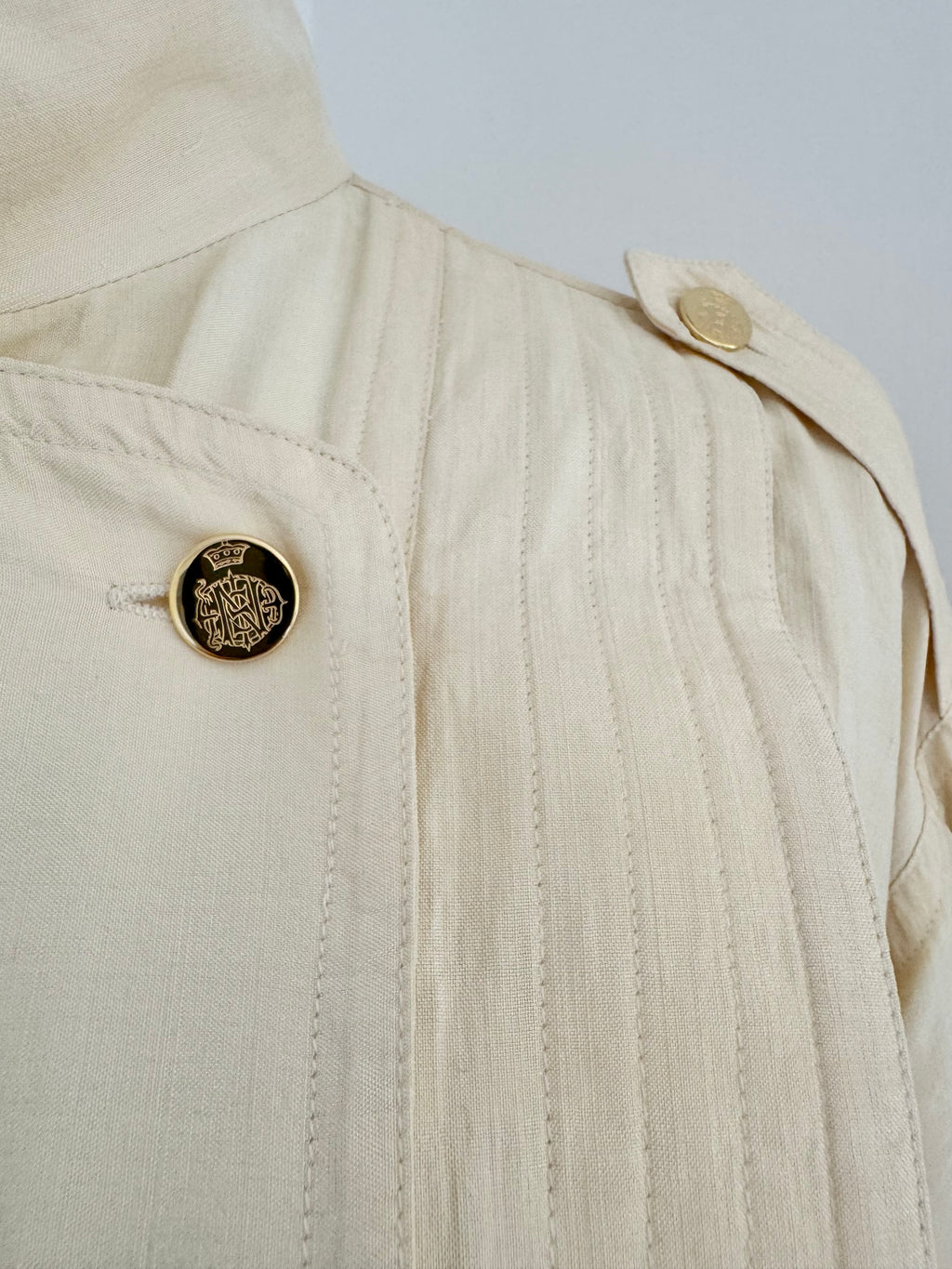 Maria Testa Late 1980s Silk Trench Coat