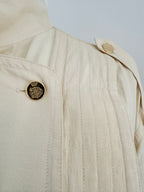Maria Testa Late 1980s Silk Trench Coat