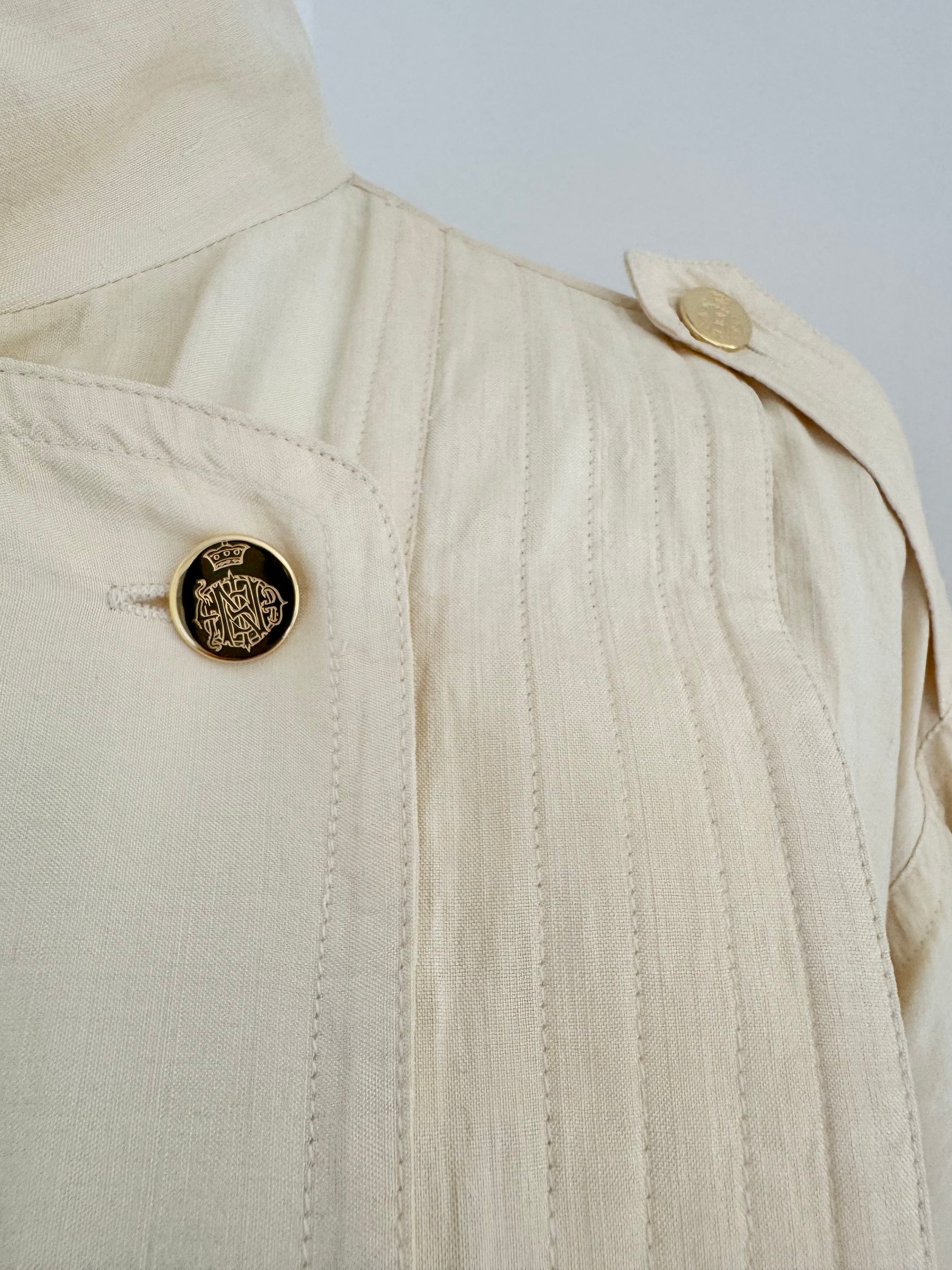 Maria Testa Late 1980s Silk Trench Coat