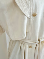 Maria Testa Late 1980s Silk Trench Coat