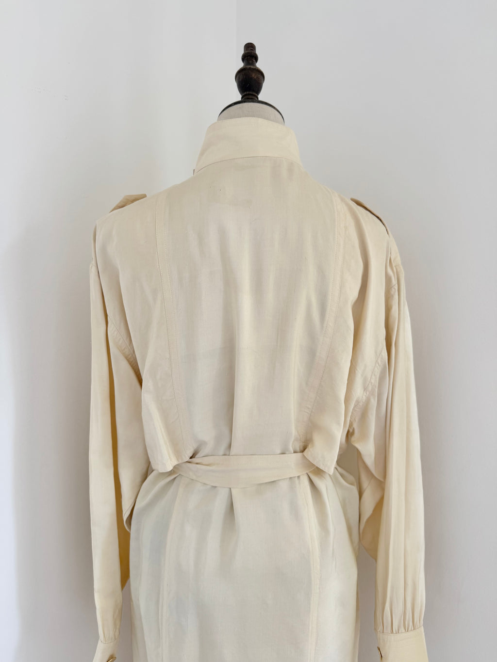 Maria Testa Late 1980s Silk Trench Coat