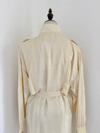 Maria Testa Late 1980s Silk Trench Coat