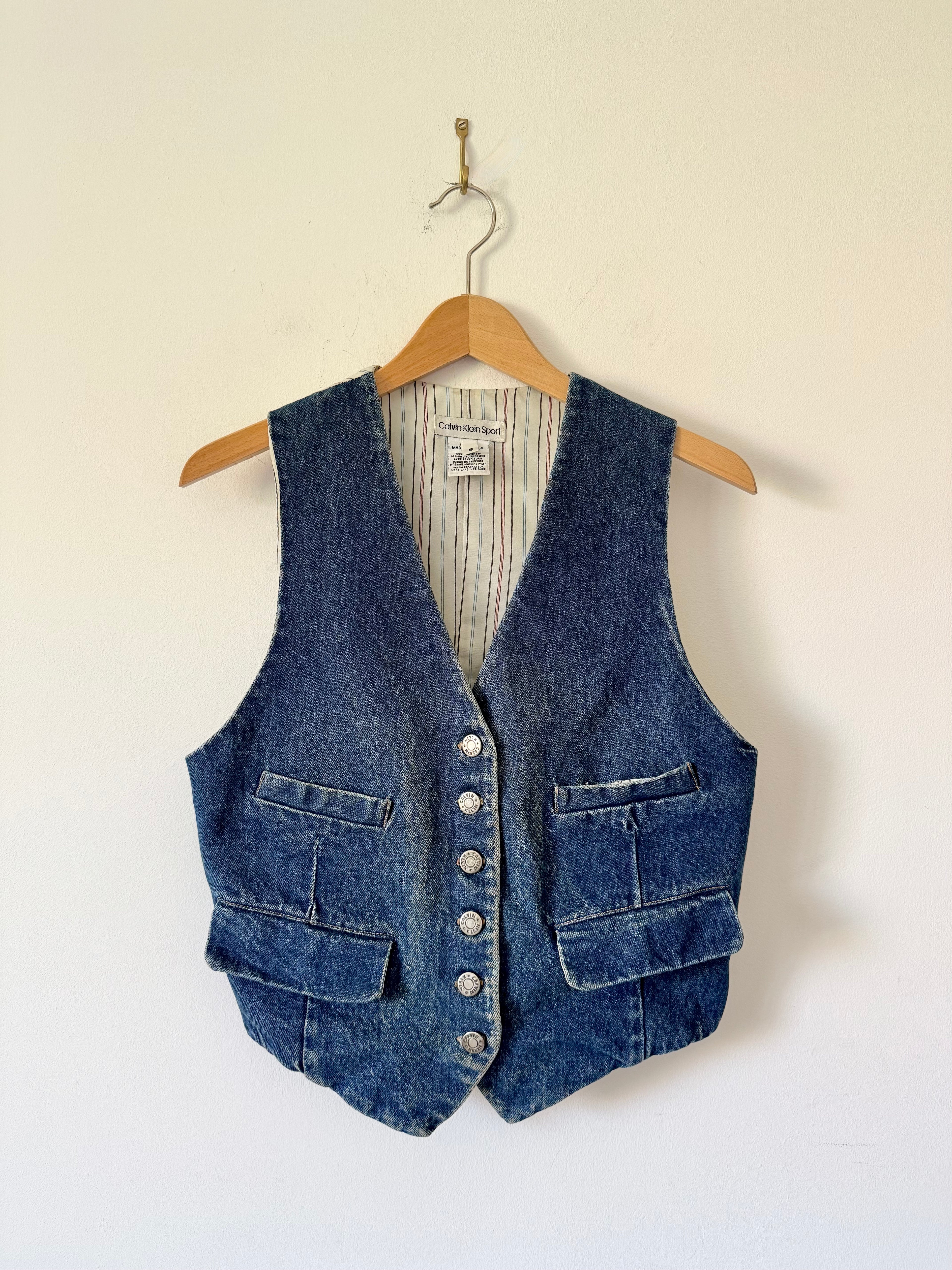 Calvin Klein Sport Denim Utility Waistcoat