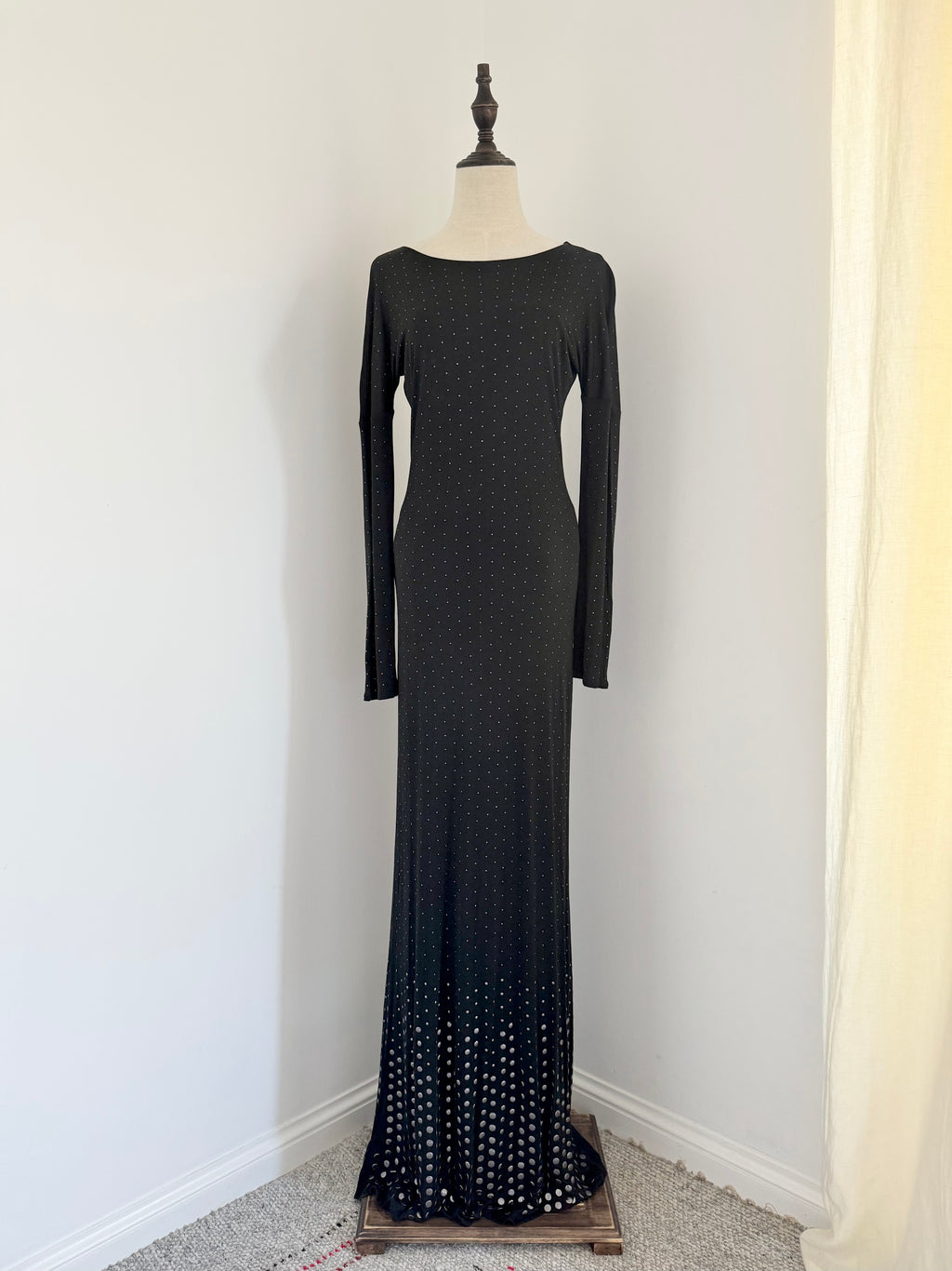 Nicole Farhi Silver Studded Evening Dress
