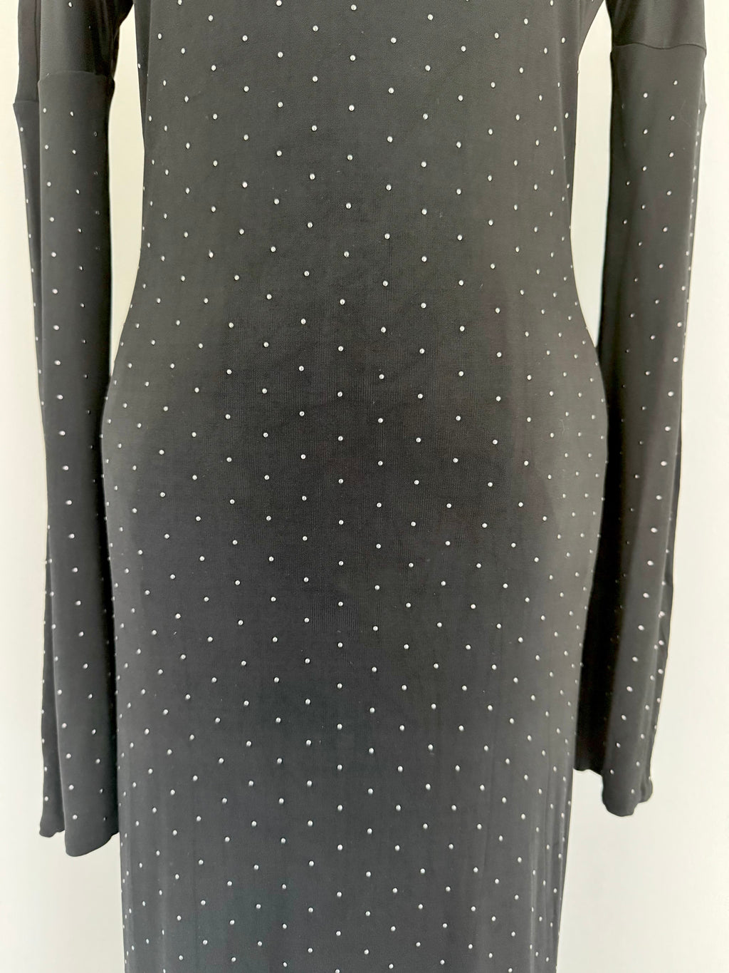 Nicole Farhi Silver Studded Evening Dress