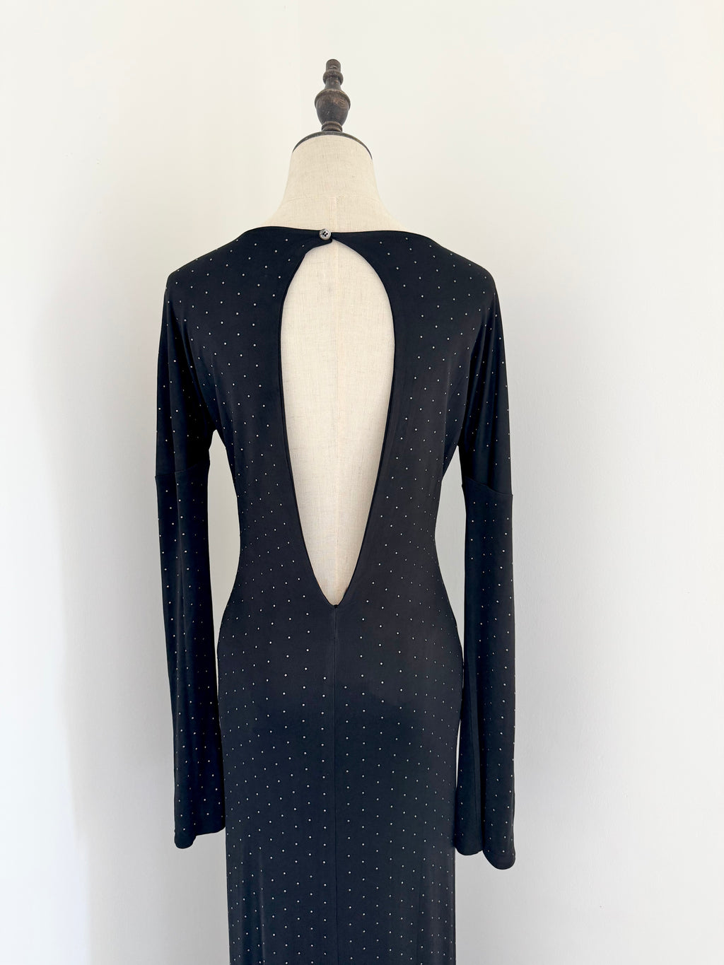 Nicole Farhi Silver Studded Evening Dress