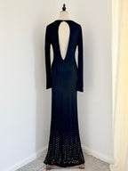 Nicole Farhi Silver Studded Evening Dress