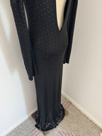Nicole Farhi Silver Studded Evening Dress