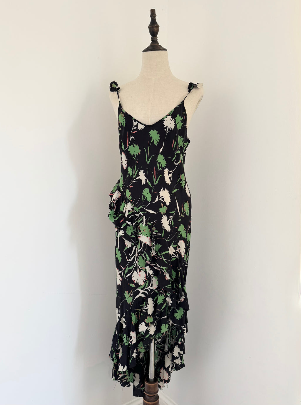 Paul Smith Silk Asymmetric Ruffle Slip Dress | Circa 2000