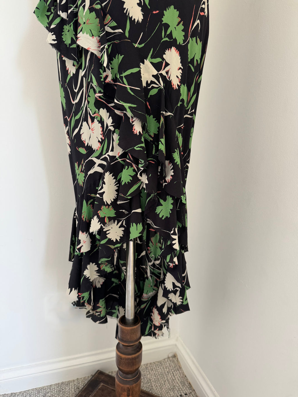 Paul Smith Silk Asymmetric Ruffle Slip Dress | Circa 2000