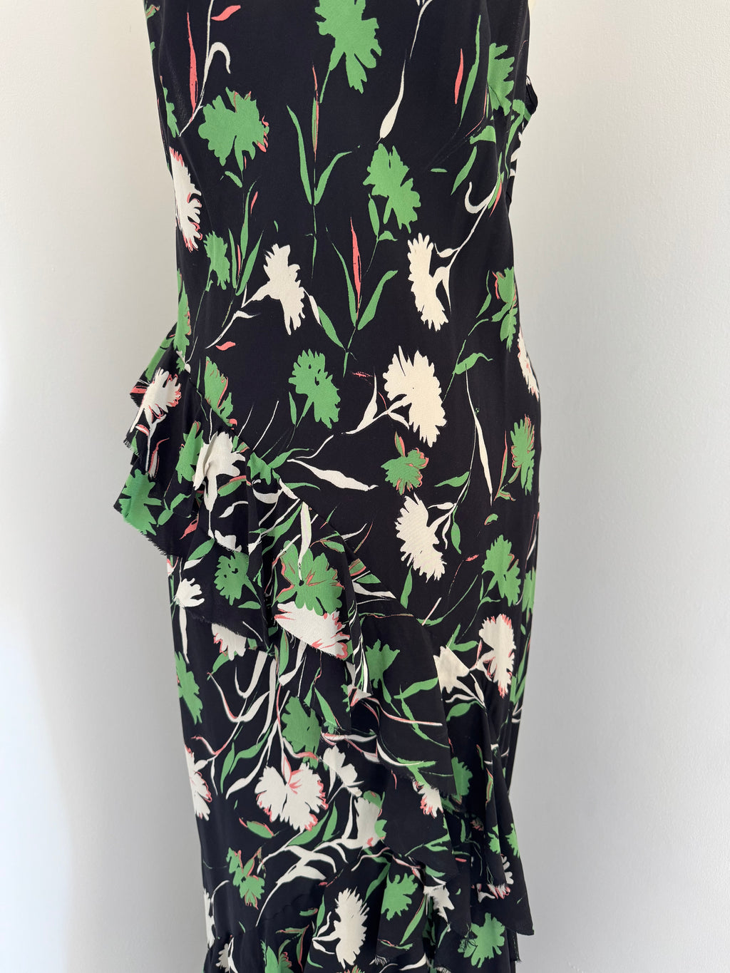 Paul Smith Silk Asymmetric Ruffle Slip Dress | Circa 2000