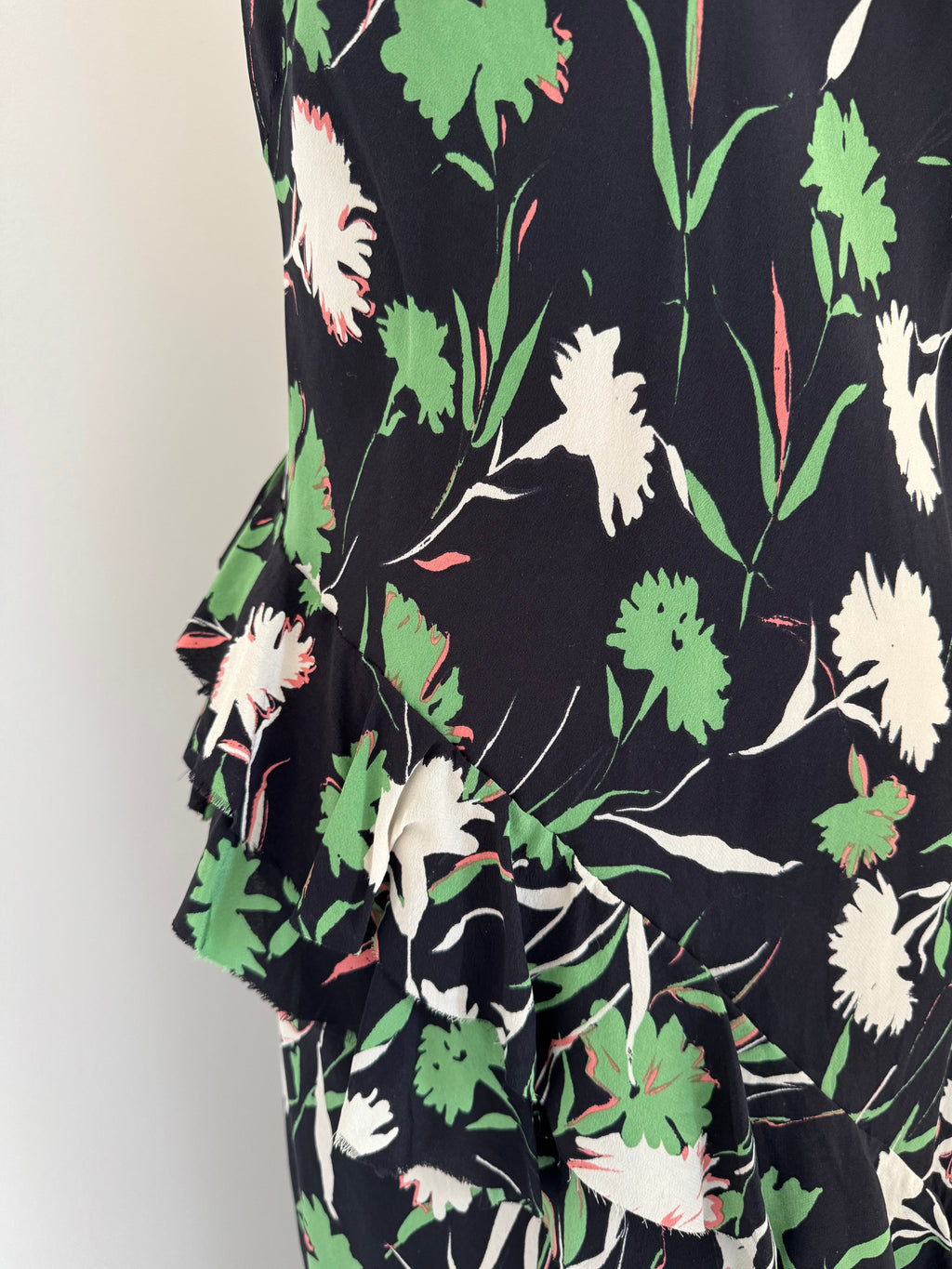 Paul Smith Silk Asymmetric Ruffle Slip Dress | Circa 2000