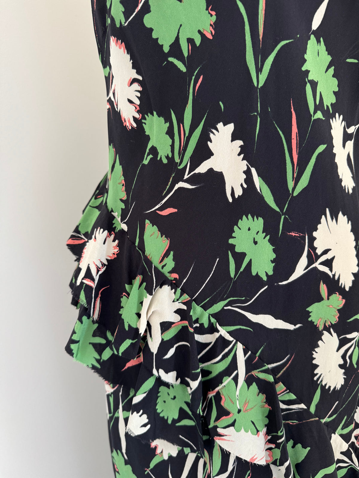 Paul Smith Silk Asymmetric Ruffle Slip Dress | Circa 2000
