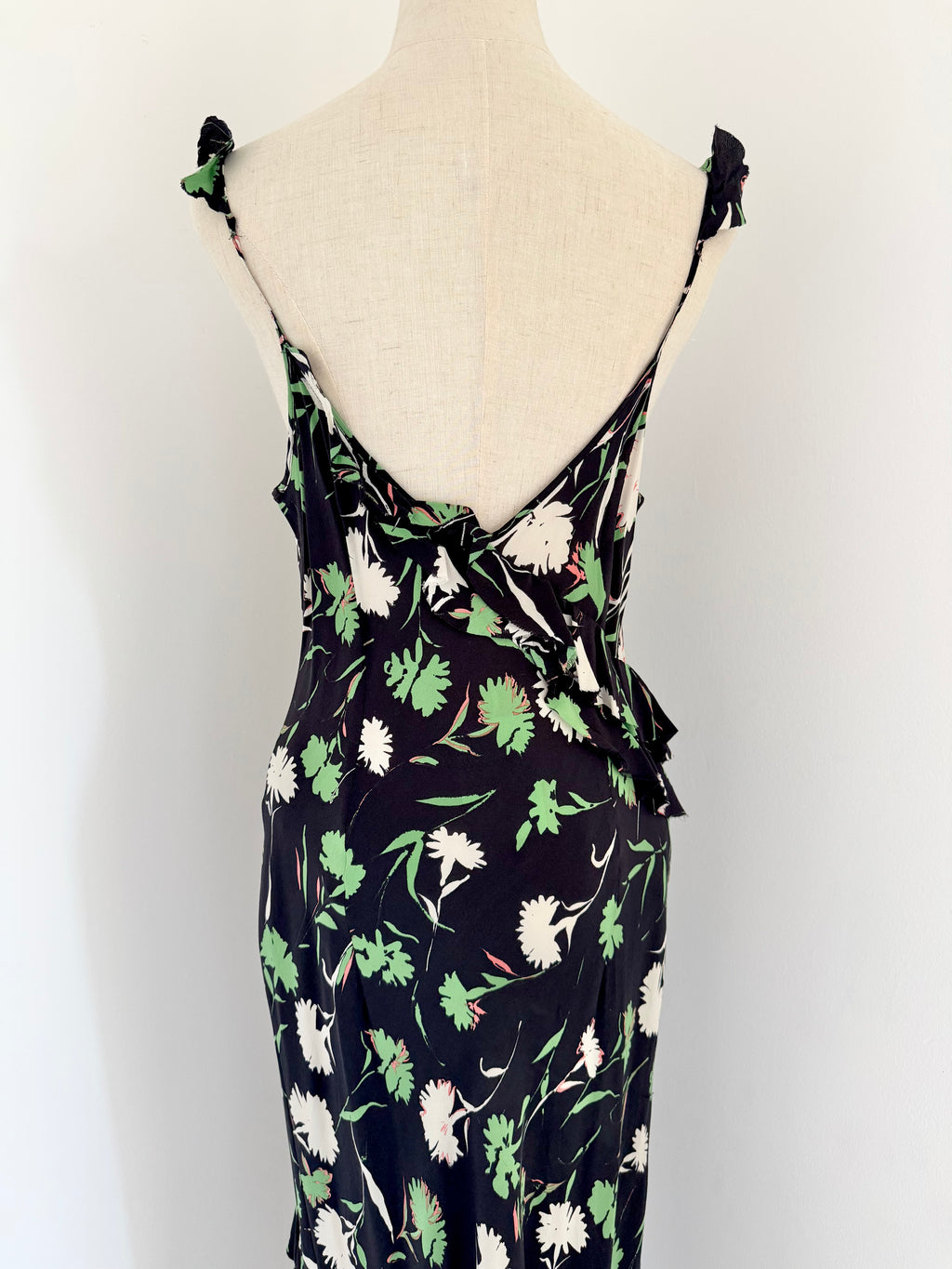 Paul Smith Silk Asymmetric Ruffle Slip Dress | Circa 2000