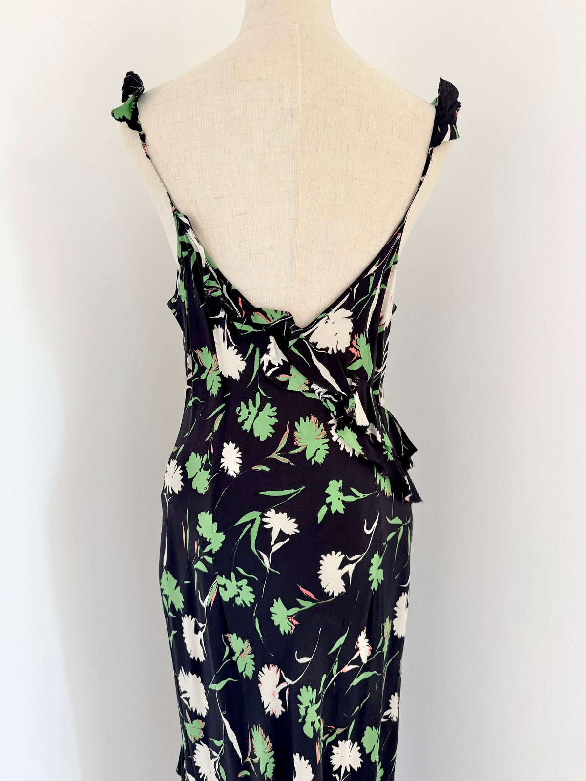 Paul Smith Silk Asymmetric Ruffle Slip Dress | Circa 2000