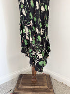 Paul Smith Silk Asymmetric Ruffle Slip Dress | Circa 2000
