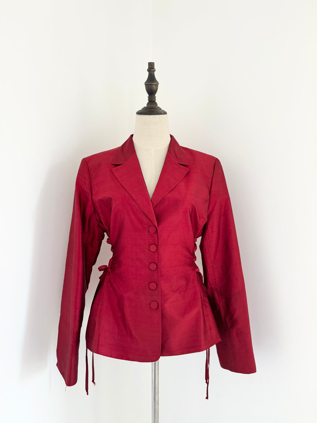 Cacharel Silk Dupion Side-Laced Blazer