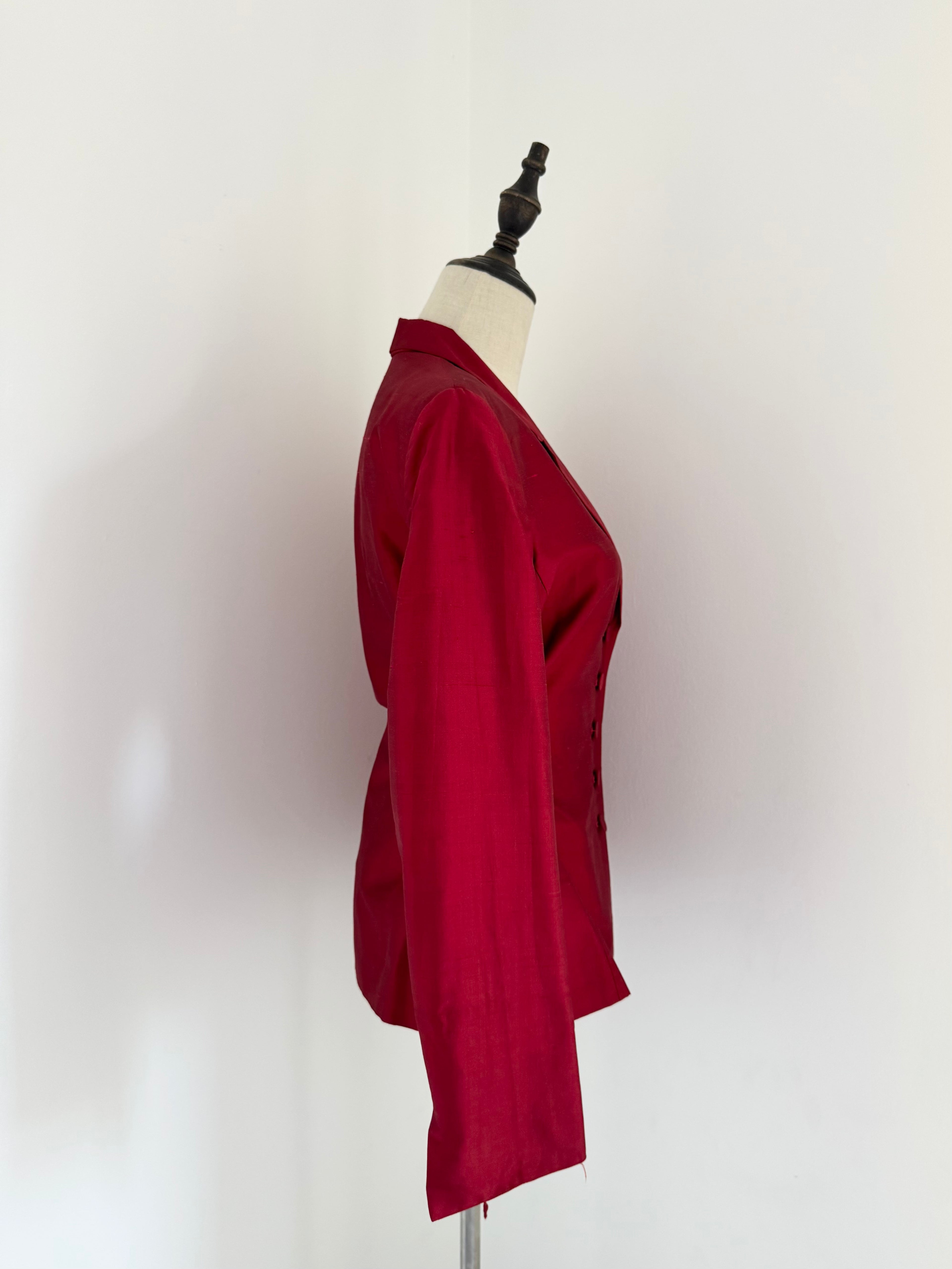 Cacharel Silk Dupion Side-Laced Blazer