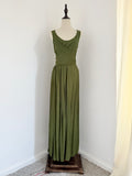 Ghost London Olive Crêpe Wrap Maxi Dress