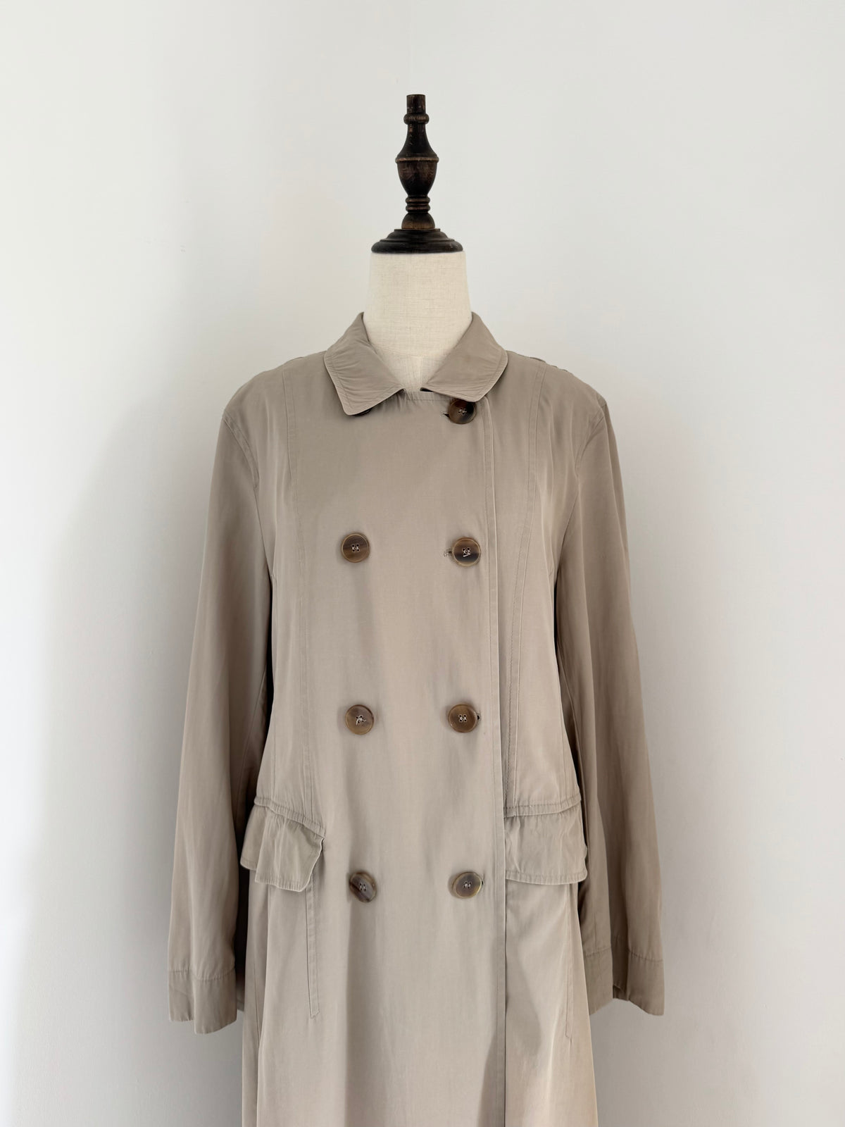Strenesse 1990s Fluid Ankle-Length Trench Coat