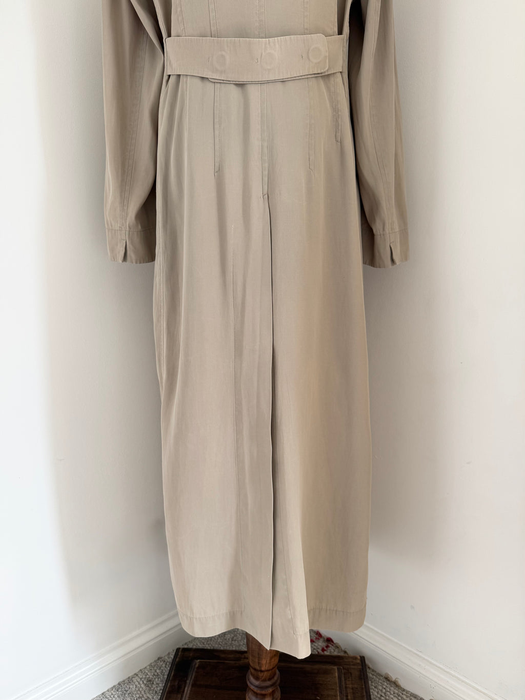 Strenesse 1990s Fluid Ankle-Length Trench Coat