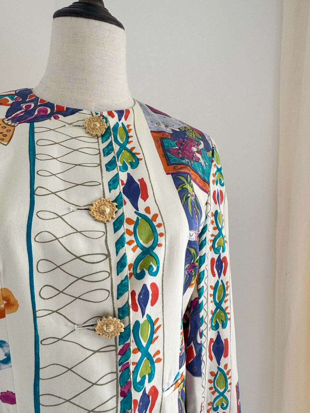 Louis Féraud Cotton Sateen Cropped Jacket