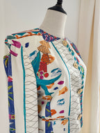 Louis Féraud Cotton Sateen Cropped Jacket