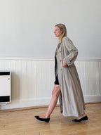 Strenesse 1990s Fluid Ankle-Length Trench Coat
