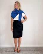 Gianni Versace Vintage Pencil Linen Skirt