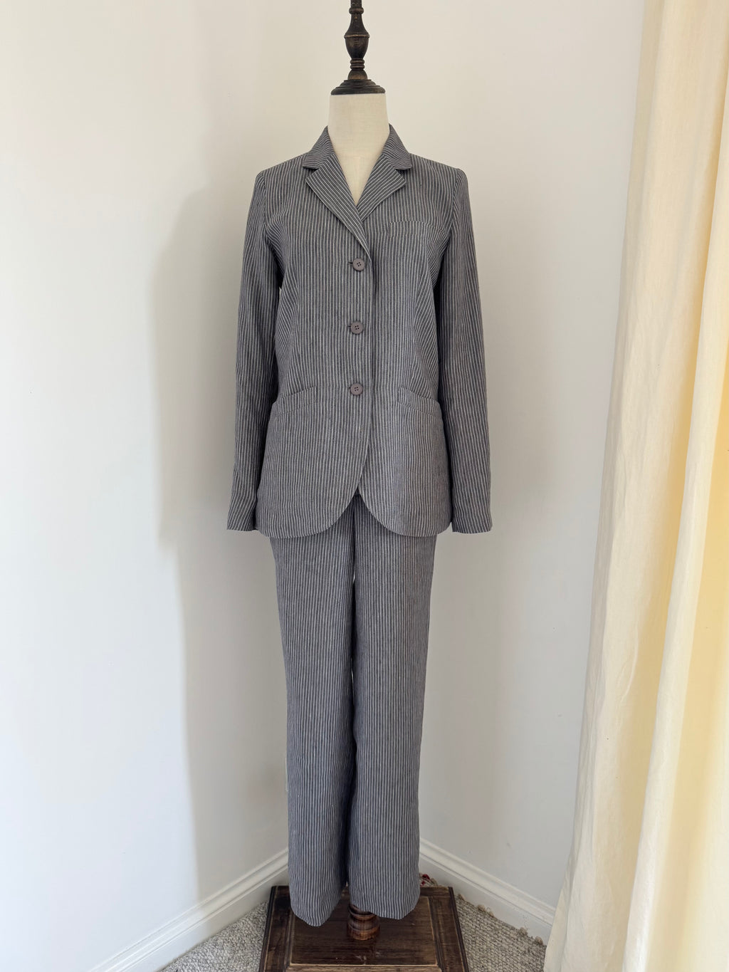 Agnès b. Linen Pinstripe Trouser Suit