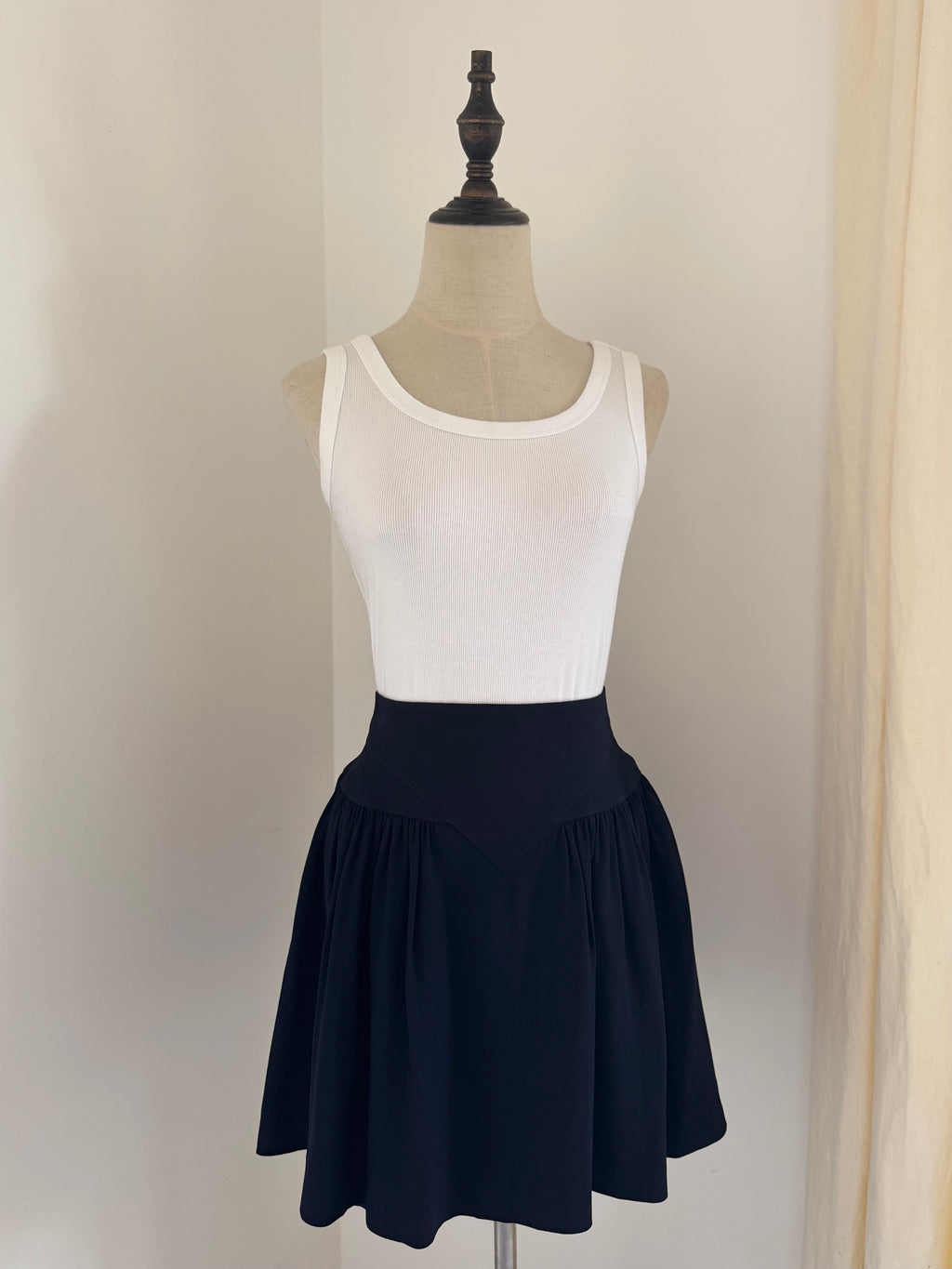 Karl Lagerfeld 1990s Mainline Wool Crepe Mini Skirt