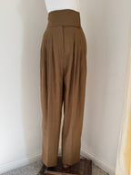 2019 Burberry by Riccardo Tisci Runway Linen-Blend Trousers