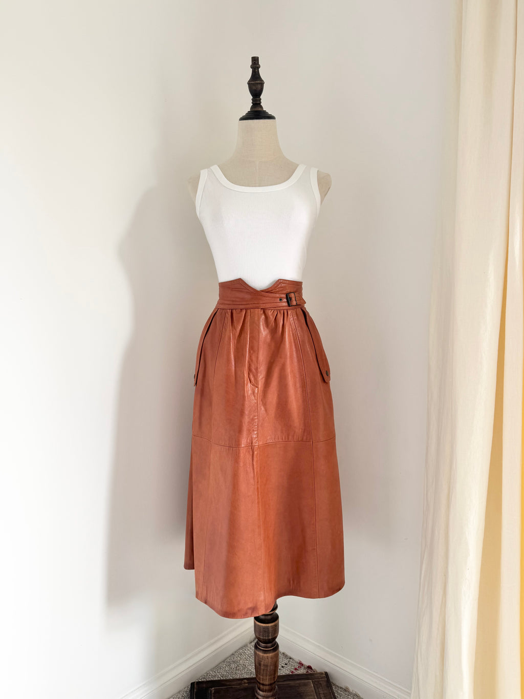 Escada Leather Skirt
