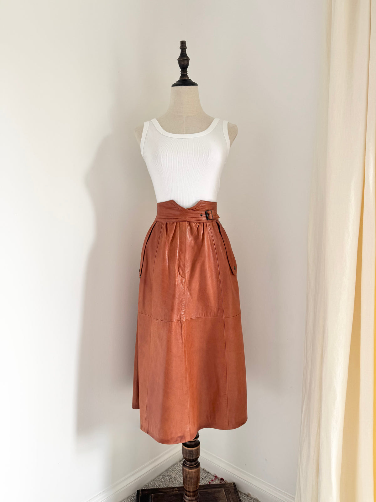 Escada Leather Skirt