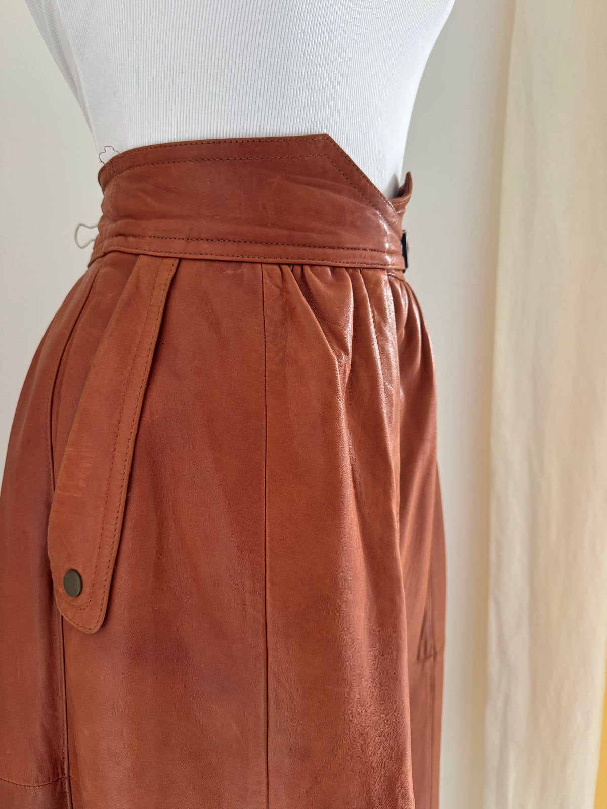 Escada Leather Skirt