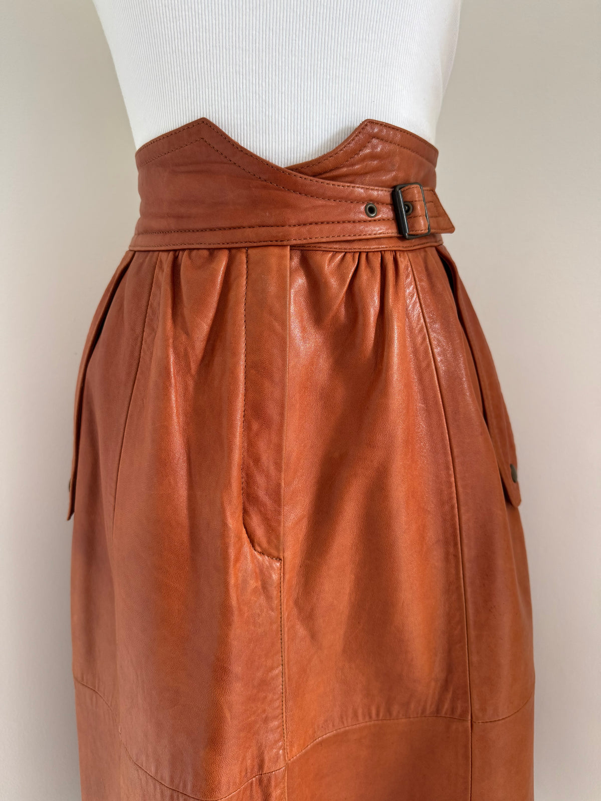 Escada Leather Skirt
